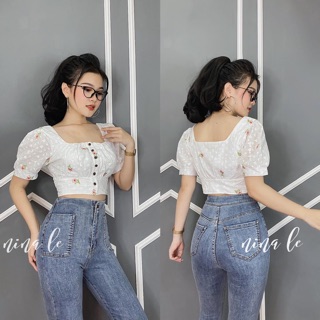 Quần jeans cạp cao dáng ôm