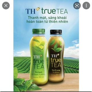 Trà xanh vị chanh tự nhiên th true tea 350ml