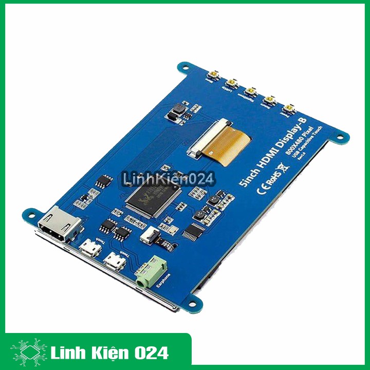 Màn Hình Raspberry 7Inch HD 800x480 Cảm Ứng (Tặng Cáp HDMI, Cáp USB, Đĩa Hướng Dẫn )