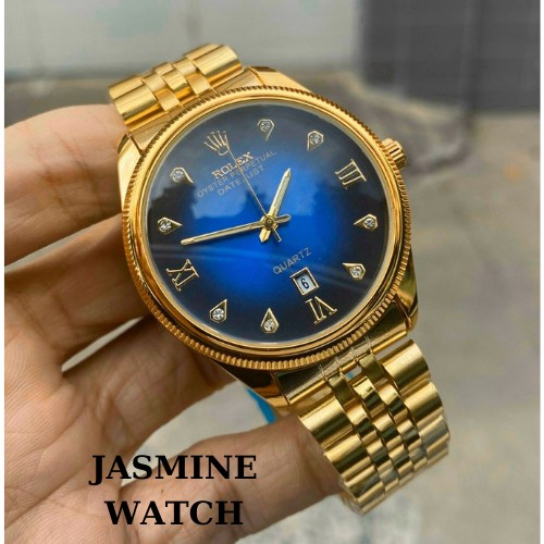 Đồng hồ nam dây kim loại, đồng hồ đeo tay nam ROLEX mặt tròn, phong cách công sở, thời trang cao cấp giá rẻ