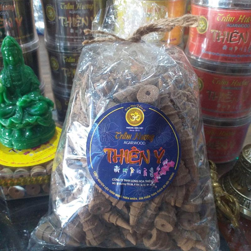 Nhang Trầm Hương Thiên Ý Đỏ, Vàng, Xanh Lá, Xanh Dương - Nụ trầm hương thượng hạng cao cấp làm 100% từ trầm.