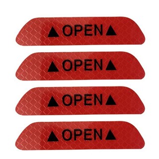 Bộ 4 Decal Miếng Dán Phản Quang Dán Cửa xe chữ OPEN