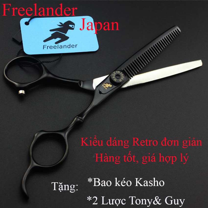 Bộ Kéo Cắt Tóc Nhật 6inch Nhập Khẩu  Freelander VQ1 ( Mua một bộ kéo được tặng bao da+lọ dầu+khóa kéo+2lược)