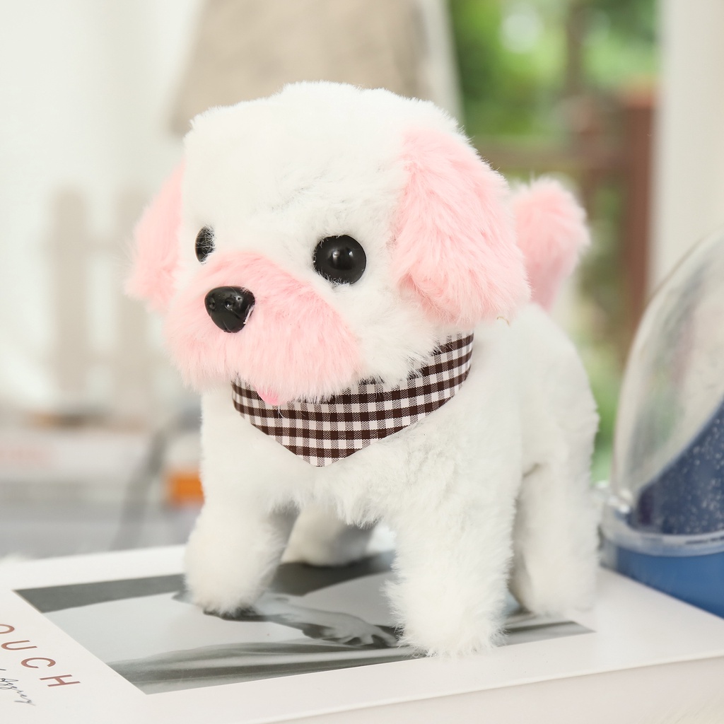 Thú nhồi bông, Chó bông biết đi biết sủa, Đồ chơi chó bông đáng yêu cho bé, Chó nhồi bông biết đi cực xinh cho trẻ em