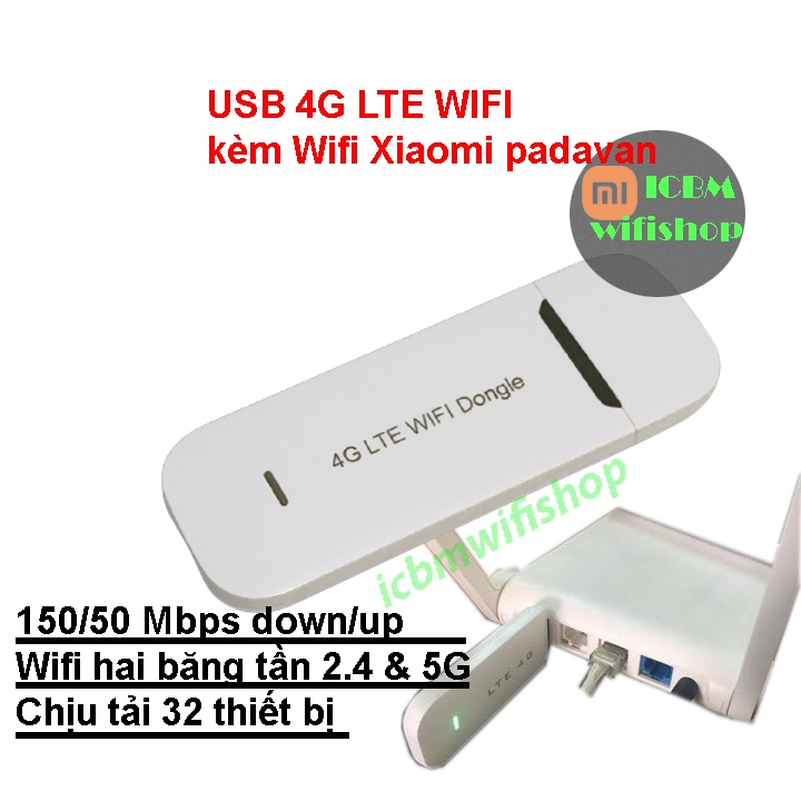 USB 4G GIÁ RẺ kèm bộ phát wifi băng tần kép 2.4G & 5G cực khoẻ