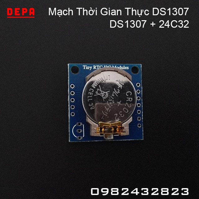 Mạch Thời Gian Thực RTC DS1307 Và 24C32 32K I2C EEPROM, I2C IIC Real Time Clock DS1307 With 24C32 EEPROM