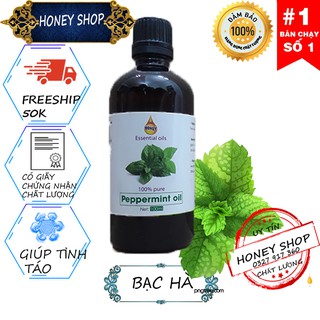 Tinh dầu 100% Nguyên Chất Bạc Hà 100ml có chứng nhận