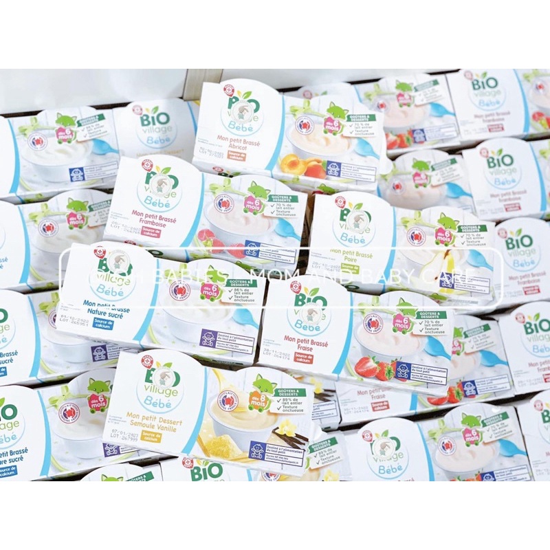 Sữa chua Bio Village Hữu cơ cho bé từ 6m+ hàng air đủ bill date mới nhất [OH BABIES]