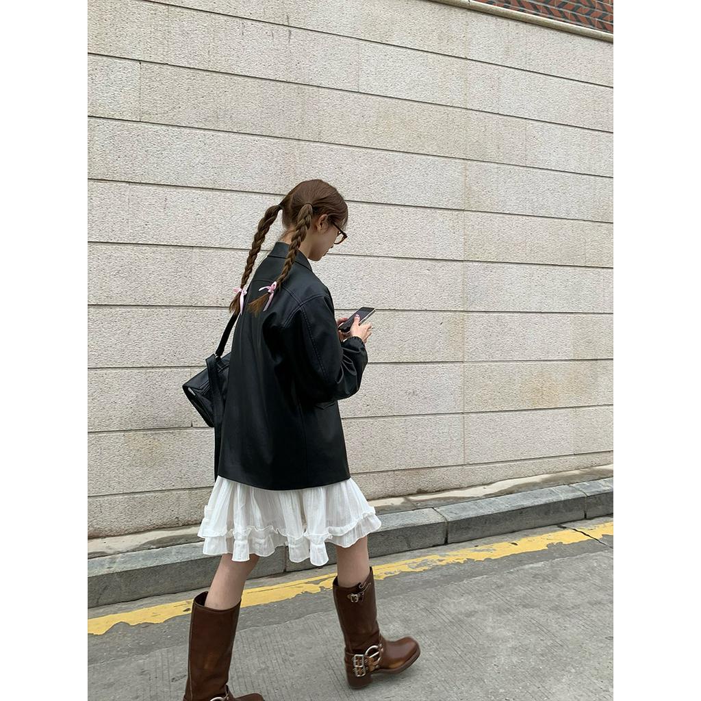 Đầm Ren Dài Tay Tua Rua Siêu Dễ Phối Đồ 61476