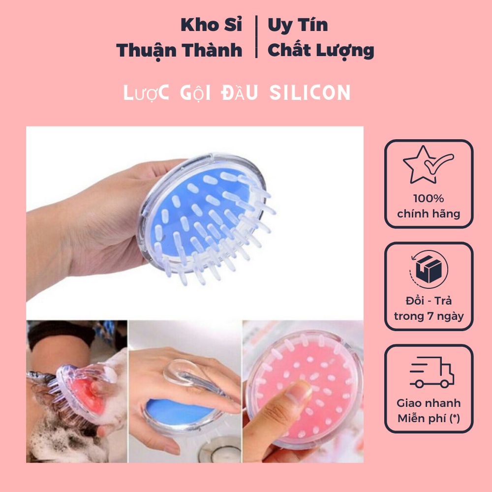 Lược gội đầu silicon Nhật massage đầu giảm Stress kích thích mọc tóc (khosithuanthanh)