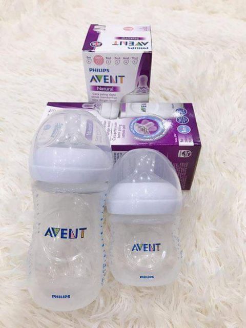 Bình sữa Philips Avent Natural mô phỏng tự nhiên cho bé 125ml/260ml/330ml hàng nhập Mỹ chuẩn