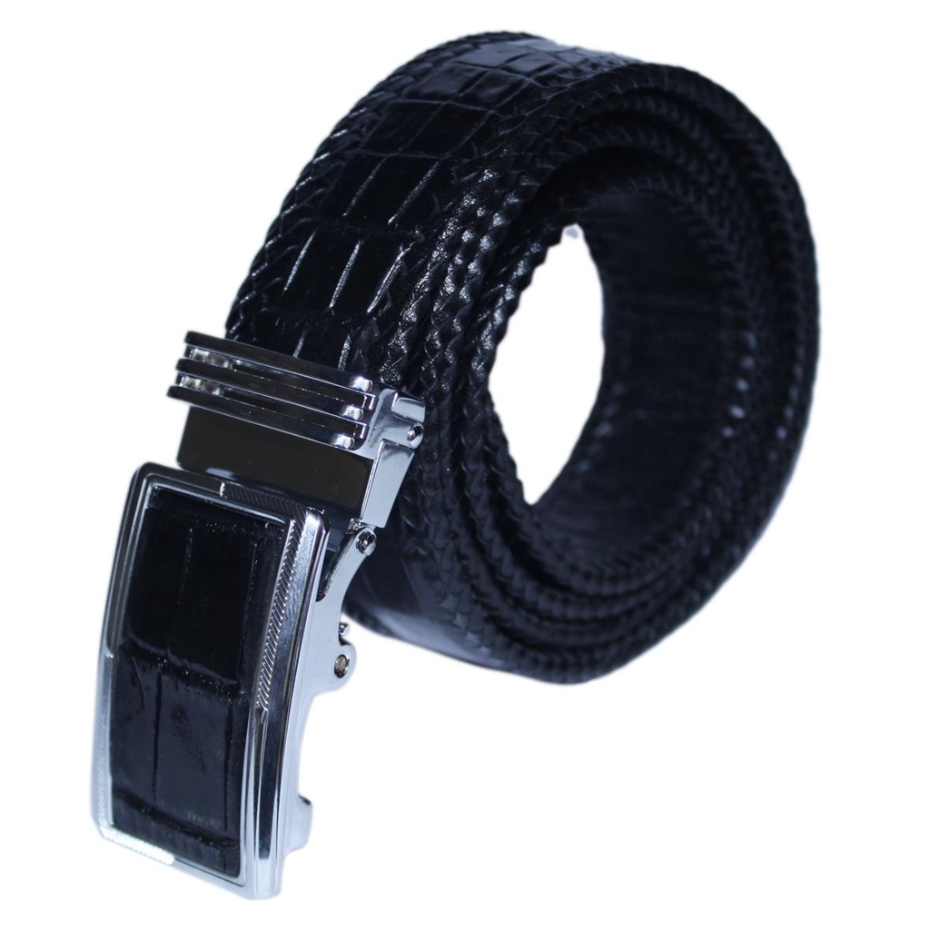 Dây nịt nam da cá sấu màu đen HP94201-07-10-16-19-22-24