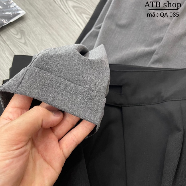 Quần âu nam công sở atbshop mã sp QA085 màu đen.xám thiết kế cạp cao trẻ trung tôn dáng chất liệu vải đẹp co giãn