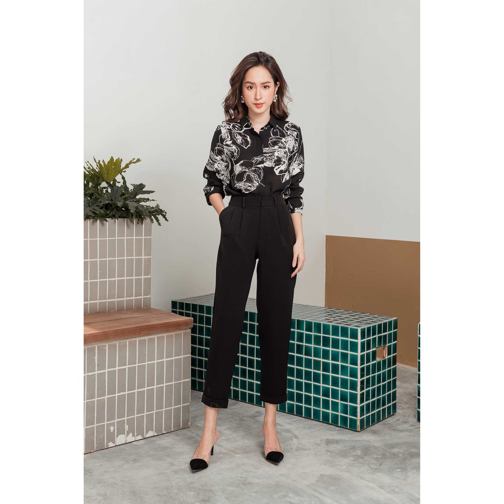 KOKA Design Quần baggy gập gấu QO0020