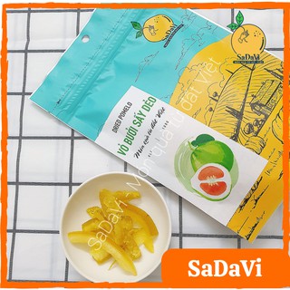 VỎ BƯỞI SẤY DẺO thơm ngon ít đường SaDaVi - đồ ăn vặt Việt Nam healthy - Túi Zip 100g