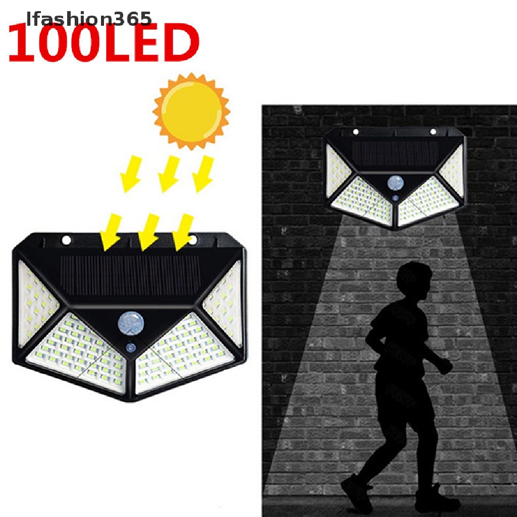 Ifashion365 Waterproof Solar Light 100 LED Outdoor Solar Lamp PIR Motion Sensor Wall Light VN