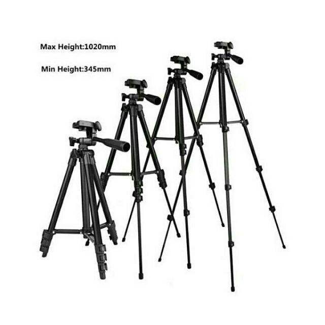 Chân đế chụp ảnh, quay video, Tripod 3120A tặng kèm đầu kẹp điện thoại