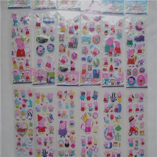 Bộ 5 Tấm Hình Dán 3d Chống Thấm Nước Hình Heo Peppa