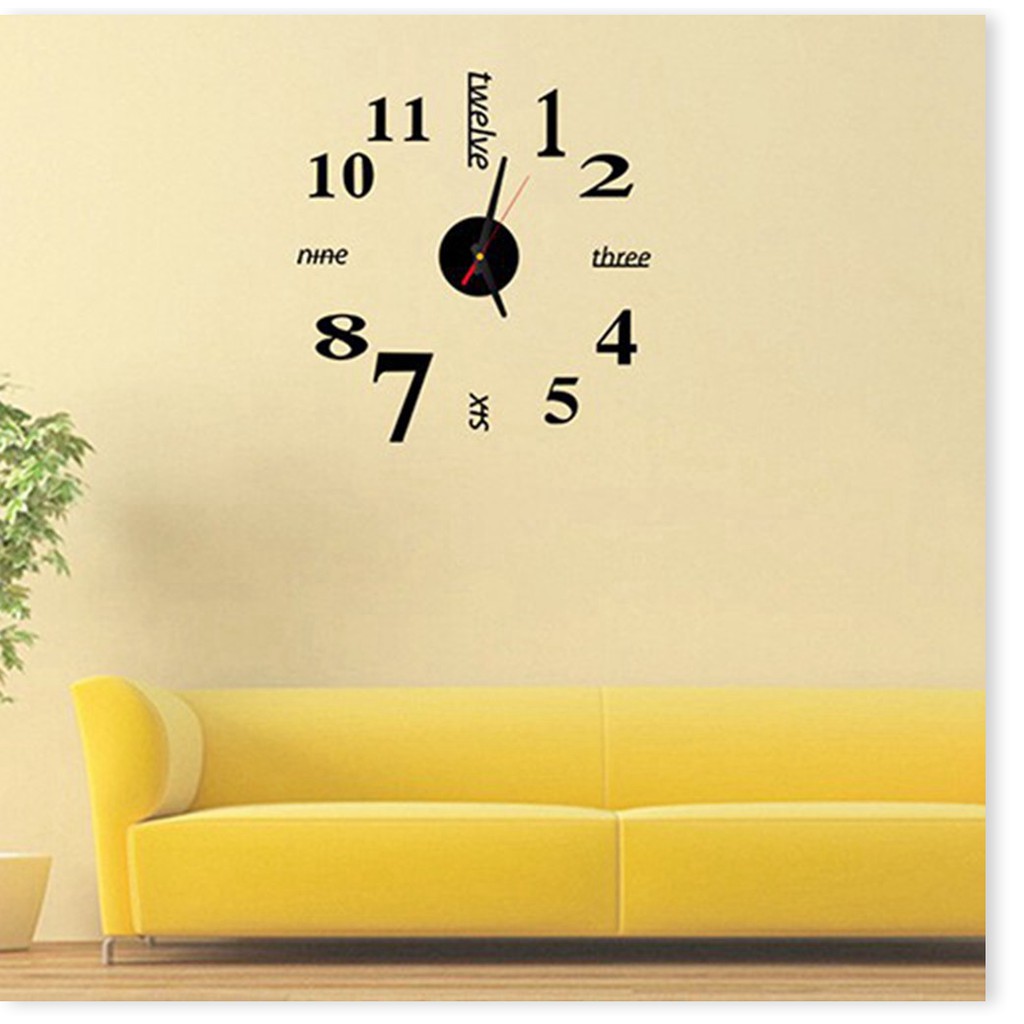 Đồng hồ 1 ĐỔI 1  Đồng hồ dán tường phù hợp với không gian văn phòng, ở nhà, thiết kế thông minh, sáng tạo 6971