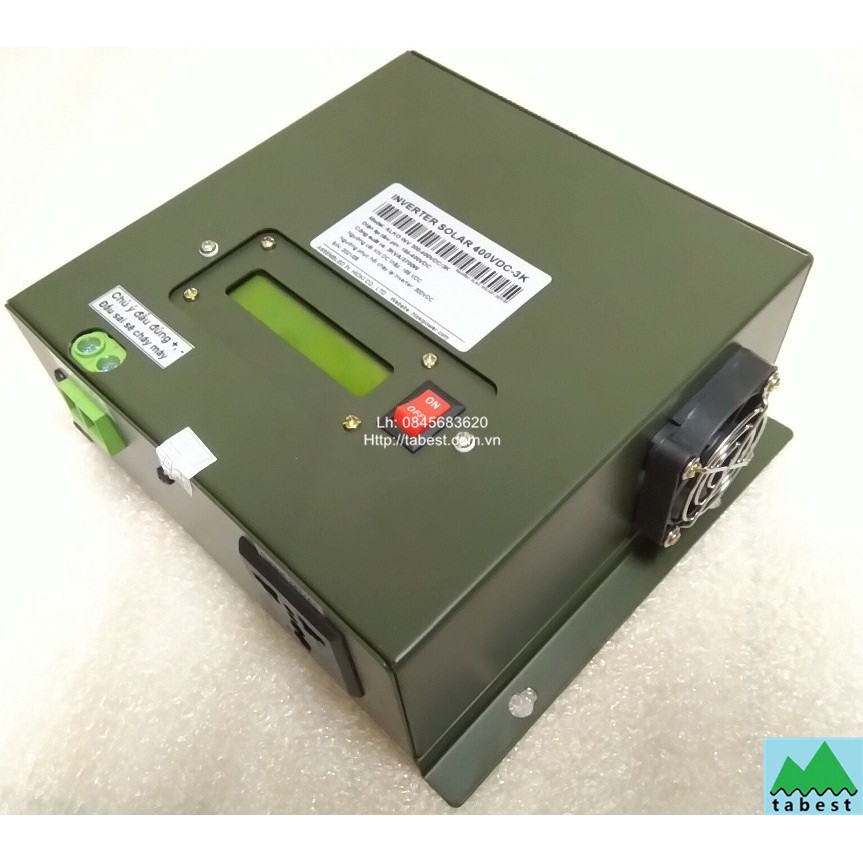 Máy Inverter chạy trực tiếp tấm Pin ra 220Vac, 2400W, không cần ắc quy