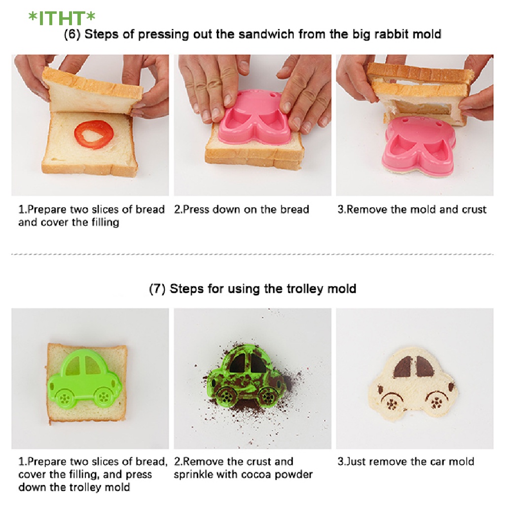 Khuôn Cắt Bánh Mì Sandwich Hình Gấu Teddy Dành Cho Trẻ Em Mới