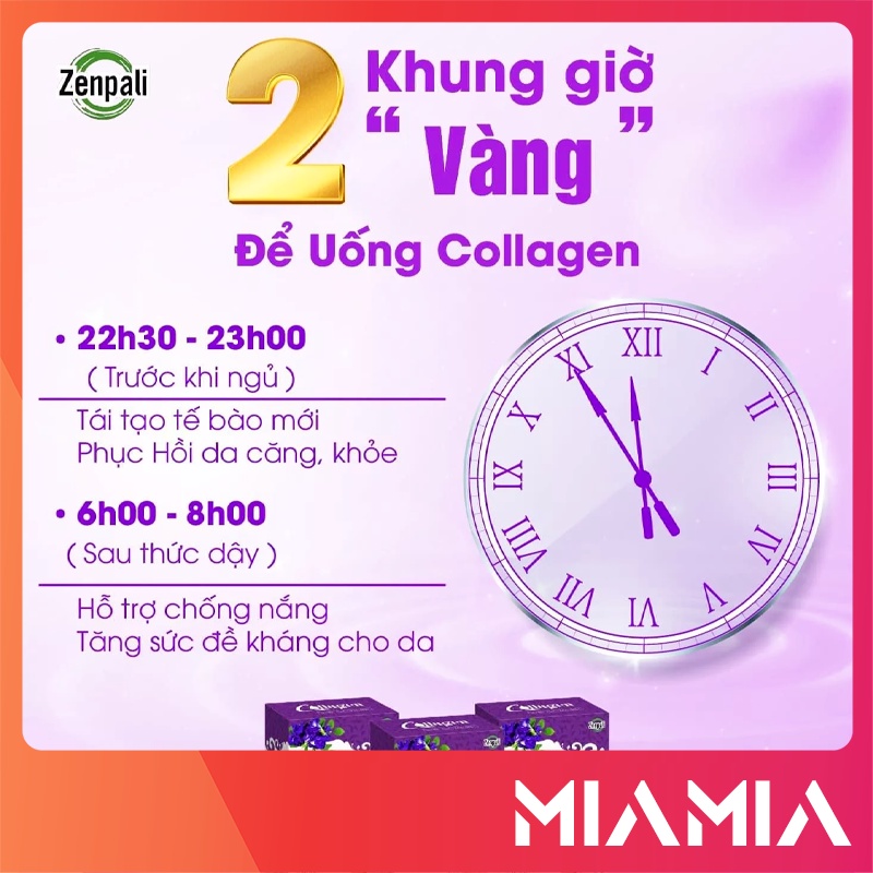 Collagen Măng Cụt Đậu Biếc Zenpali chính hãng - Cốm uống đẹp da làm mờ nám tàn nhang - 8938525196170