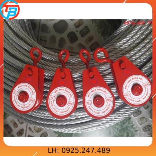 Ròng Rọc Treo Cáp 30kg - 50kg - 100kg - 200kg cáp thép Thái Bình Vina
