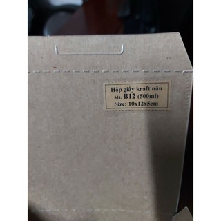 100 HỘP ĐỰNG THỨC ĂN MÀU NÂU