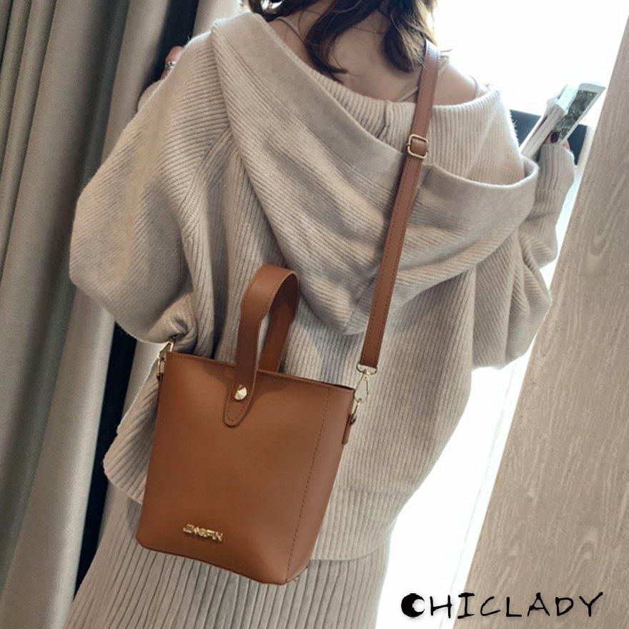 【miễn phí vận chuyển】Leisure Fashion Light Weight Bucket Bag Shoulder Shopping Bag Crossbody bag