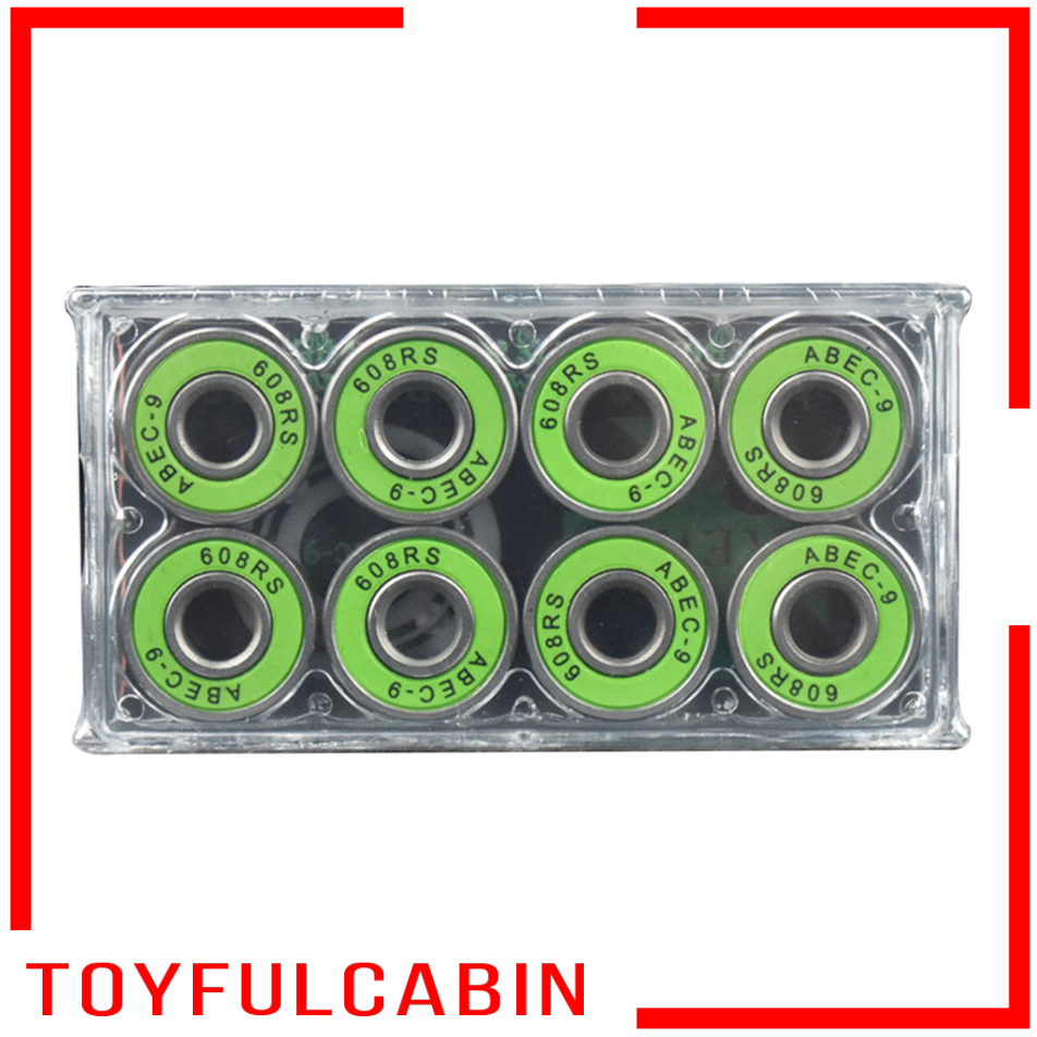 [TOYFULCABIN]8Pcs Silence Skateboard Bearings Skates Roller Sealed Wheels Repair