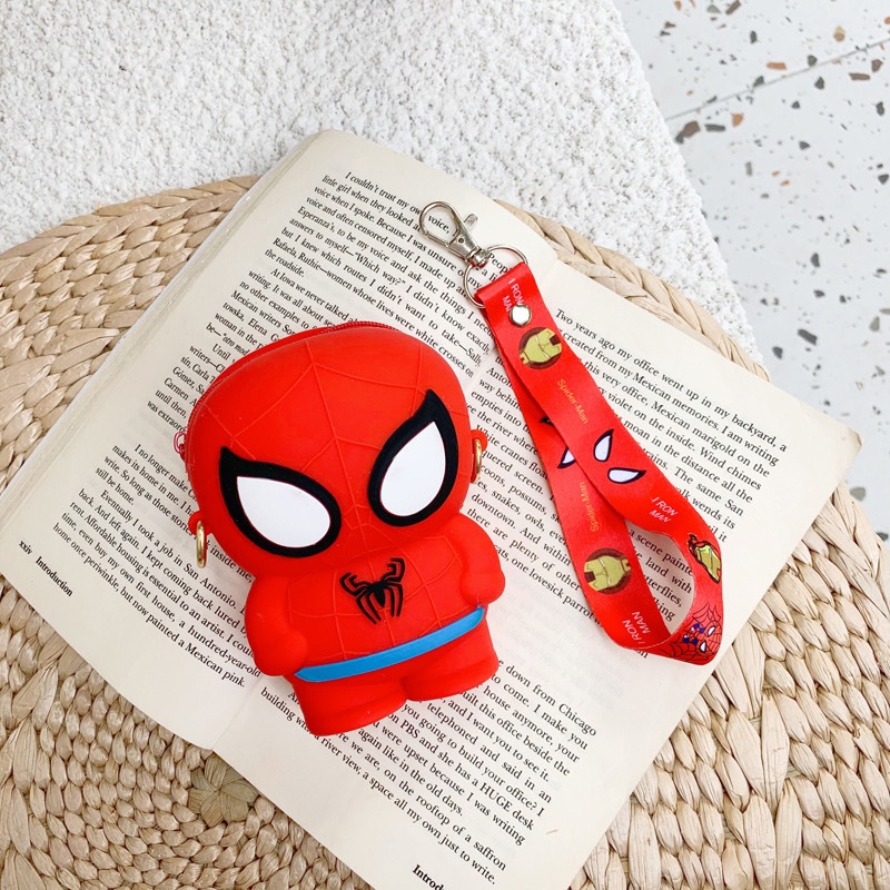 Túi Đeo Chéo Bằng Silicon Hình Nhân Vật Marvel Dễ Thương Cho Bé