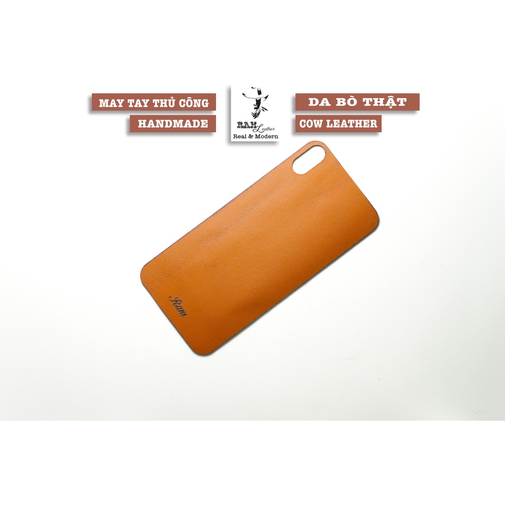 Tấm Dán Lưng IPHONE XS MAX Da Bò Thật - RAM Leather