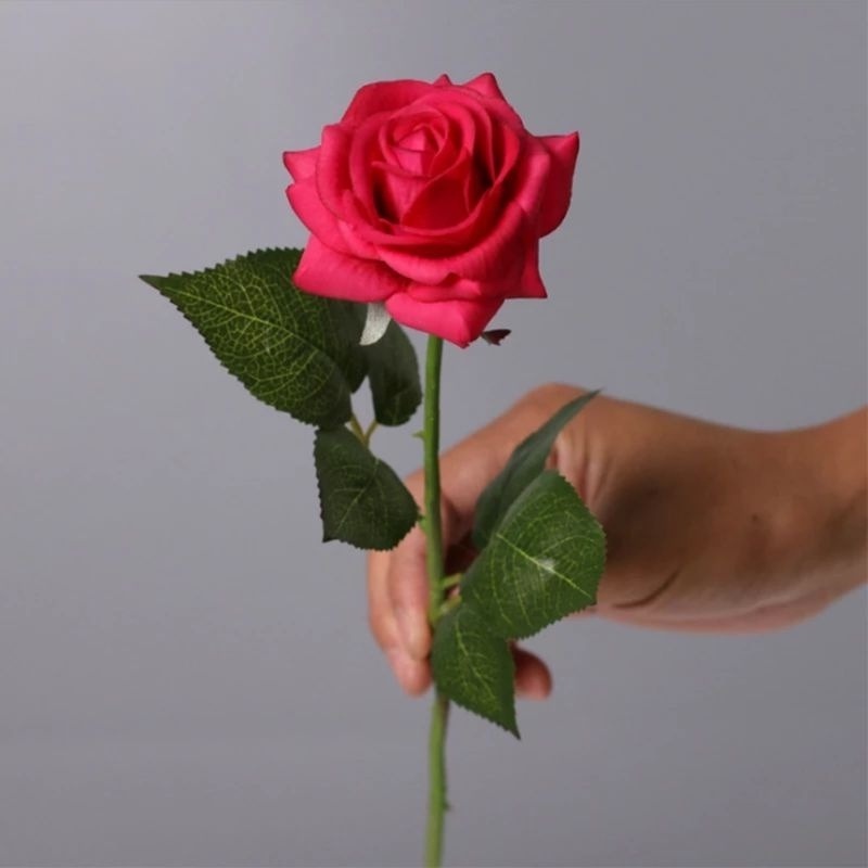 Bó Hoa Hồng Giả 51cm Đính Ngọc Trai Giả Trang Trí Nhà Cửa/Văn Phòng/Sự Kiện Đa Ứng Dụng