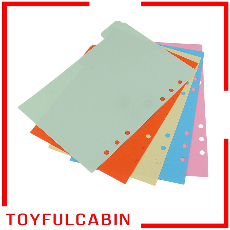 Bộ 5 bìa chia ngăn bằng giấy kraft khổ A5 với thẻ màu nâu thích hợp cho sổ lập kế hoạch/ nhật ký