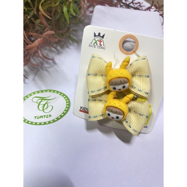 Set 2 Kẹp Tóc Mái Hoạ Tiết Hoạt Hình Phong Cách Dễ Thương