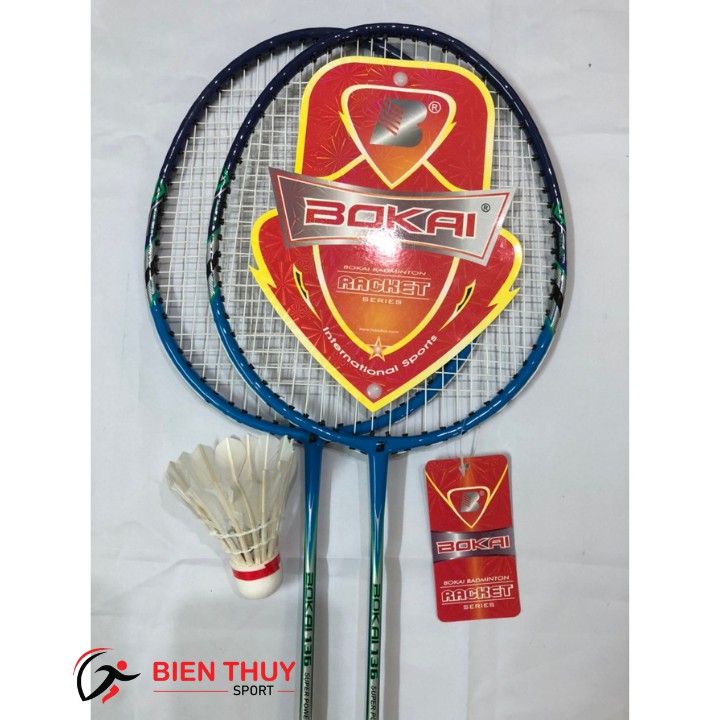 combo bộ 2 cây Vợt Cầu Lông BOKAI ( BK -136 ) - Tặng ngay hộp Cầu Ba Sao 10 quả