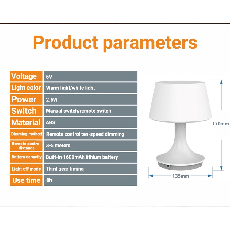 Đèn LED Để Bàn Mini Có Điều Khiển Từ Xa Tiện Dụng Cho Phòng Ngủ/ Hành Lang/ Phòng Ngủ/ Hành Lang