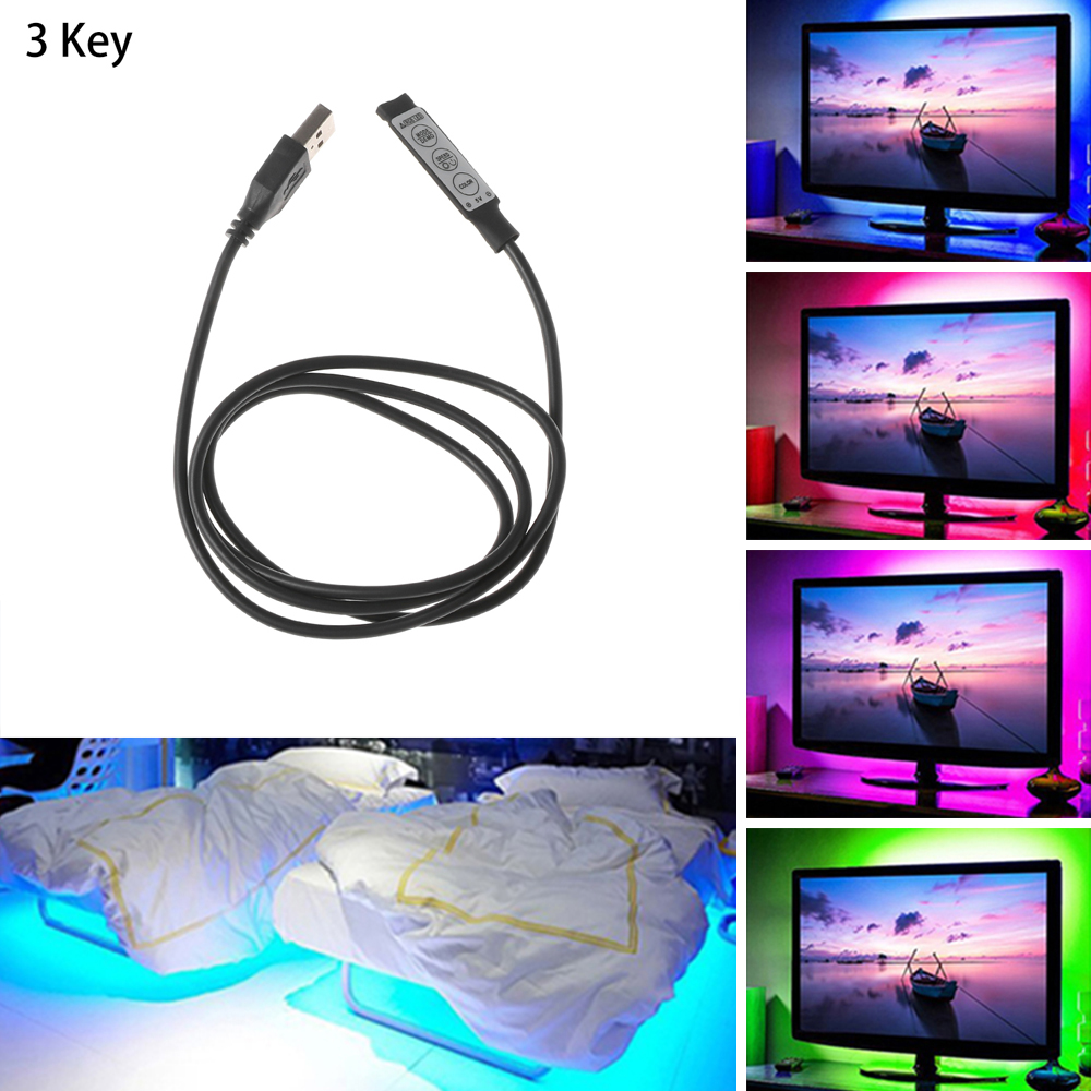 Bộ Điều Khiển Dây Đèn Led 3 Nút Dc 5v Rgb 3528 5050