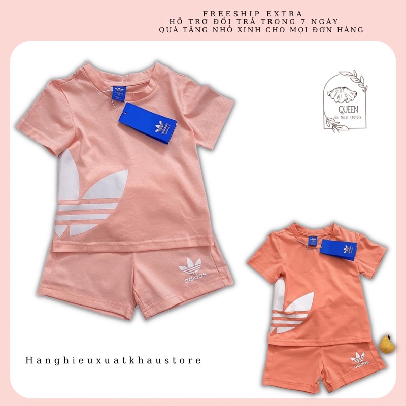 Sét adidas cho bé, bộ thể thao ba lá bé gái