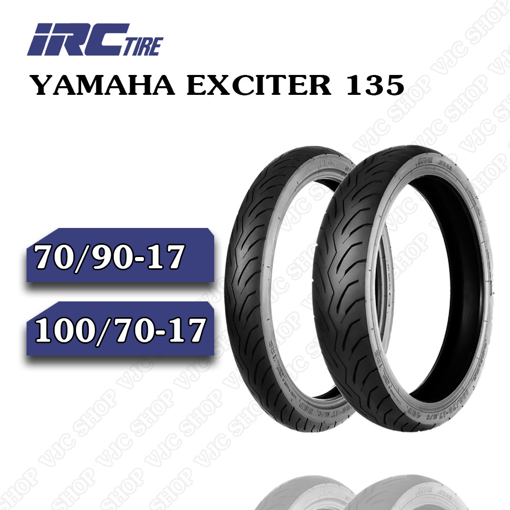 Vỏ Xe Máy IRC cho YAMAHA EXCITER 135 loại không dùng ruột (Vỏ trước - Vỏ sau - Cả cặp)