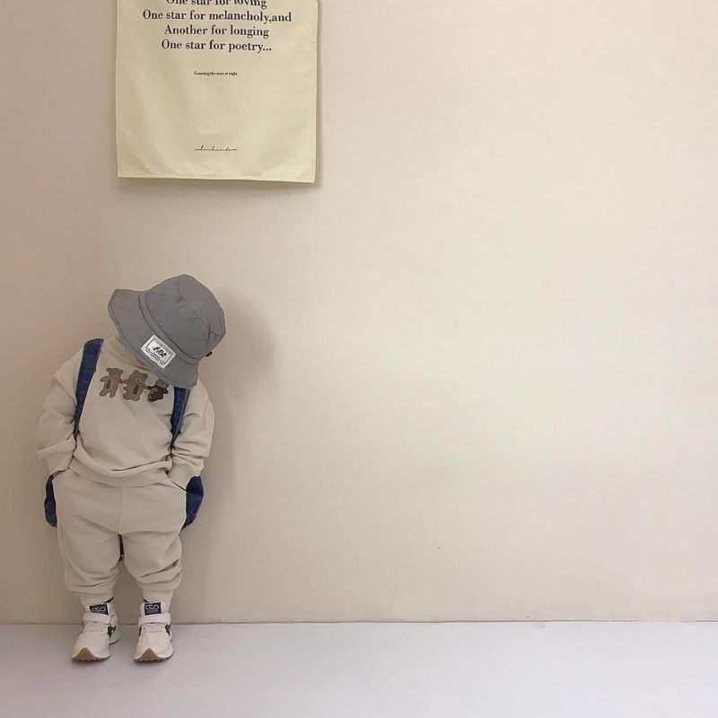 Bộ nỉ bông siêu dày dặn ấm áp cho bé