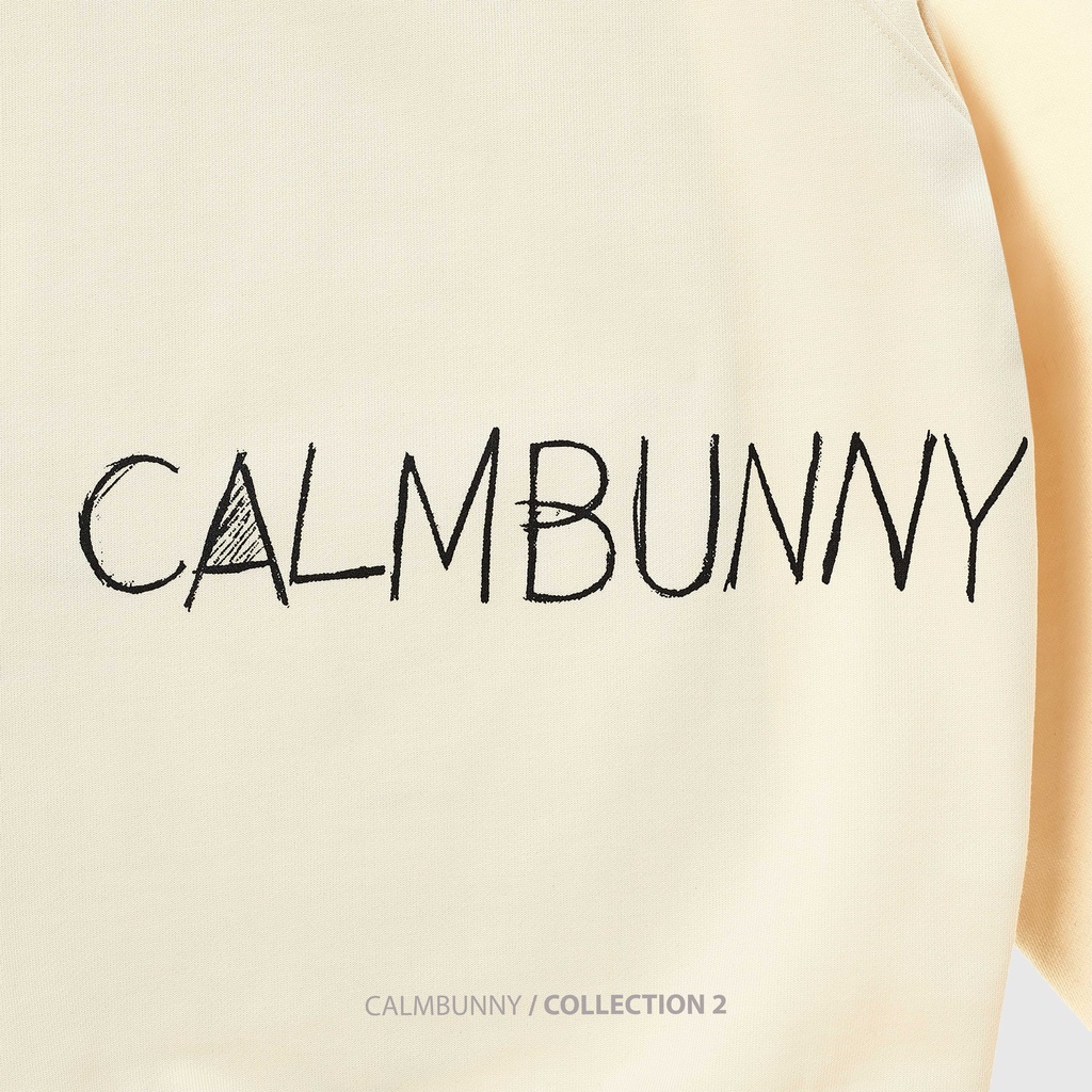 Áo hoodie tay dài CALMBUNNY khoác nam nữ đẹp form rộng kem BUTTER