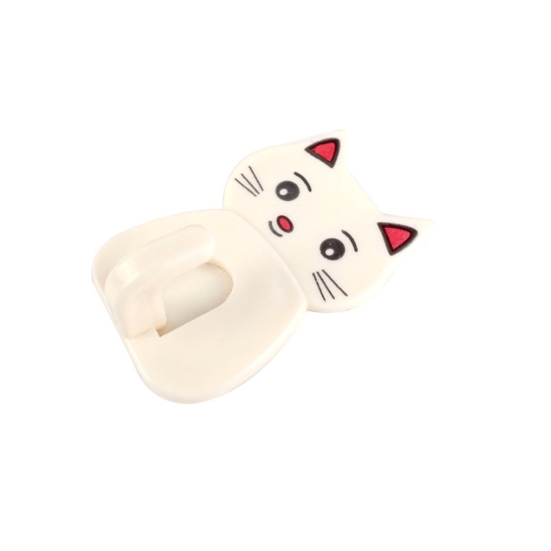 1 Móc Treo Đồ Dán Tường Hình Mèo Hoạt Hình