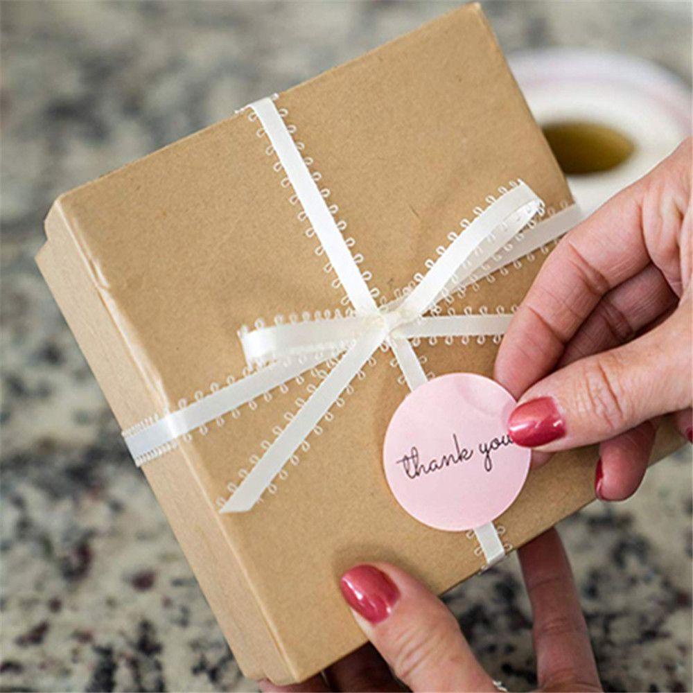 Bộ 500 Miếng Dán Trang Trí Gói Quà Màu Hồng Độc Đáo