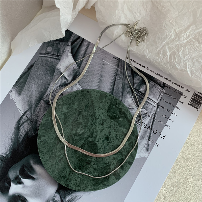 DUNEA Vòng cổ choker hai lớp phong cách Hàn Quốc thời trang đơn giản dành cho nữ