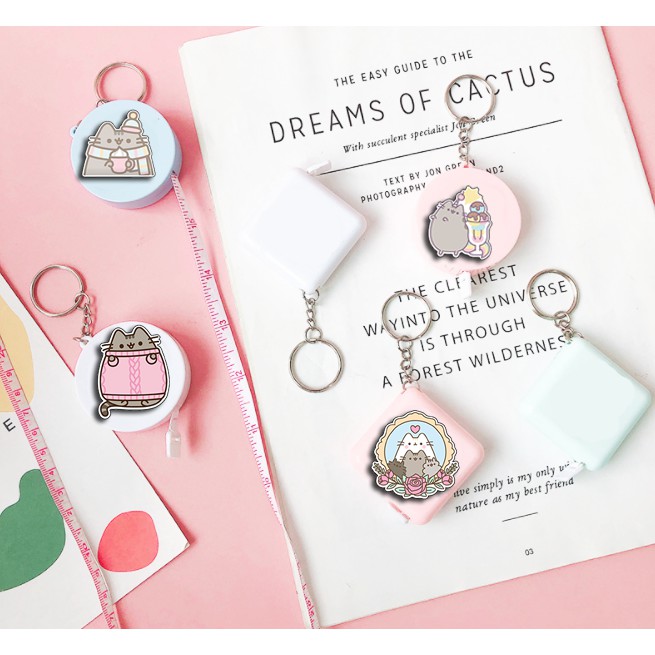 Móc chìa khoá kèm thước dây pusheen MKTD29 cute dễ thương hoạt hình thần tượng