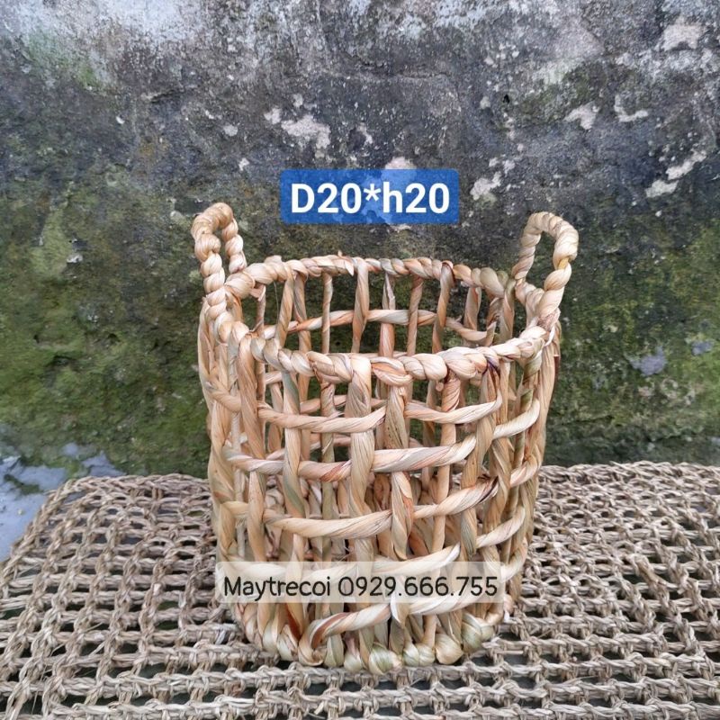 Giỏ trồng cây kiểu đan ô cờ nhiều kiểu dáng