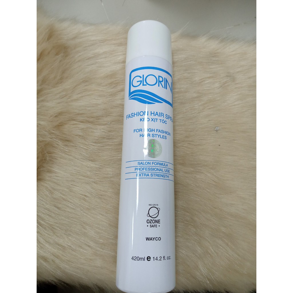 Keo xịt tóc GLORIN trắng Mỹ loại 1 420ml  tạo kiểu tóc đẹp, định hình tóc trong nhiều giờ ,tạo độ phồng mượt