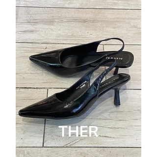 Giày cao gót nữ slingback đen basic cao 7cm