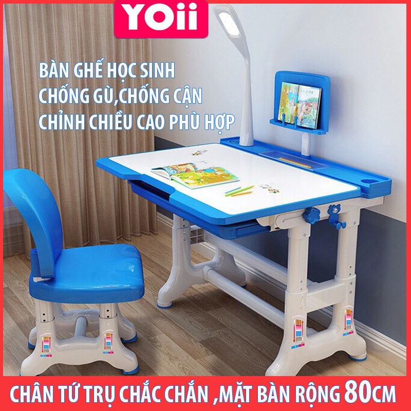 Bộ bàn ghế học sinh trẻ em thông minh chống gù chống cận kích thước lớn B05 52 x 80cm - Tặng kèm đèn LED 3 chế độ | BigBuy360 - bigbuy360.vn